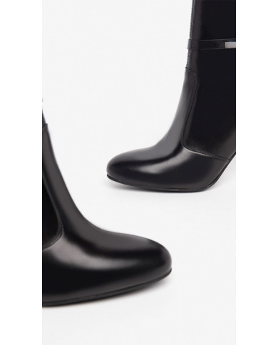 TRONCHETTI NEROGIARDINI DONNA IN PELLE NERO TACCO 9 CM I308742DE/100