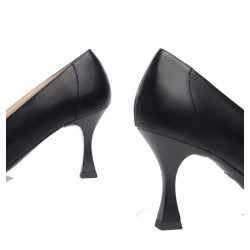 MOCASSINI CON TACCO NEROGIARDINI DONNA IN PELLE NERO 7,5CM  I308620DE/100