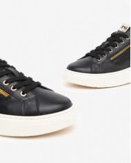 SNEAKERS NEROGIARDINI DONNA GUANTO NERO T.GLITTER BRILL PLATINO I411600D/100