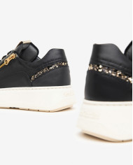 SNEAKERS NEROGIARDINI DONNA GUANTO NERO T.GLITTER BRILL PLATINO I411600D/100