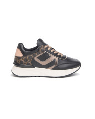 SNEAKERS NEROGIARDINI DONNA IN CAMOSCIO E PELLE NERO I308350D/100