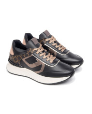 SNEAKERS NEROGIARDINI DONNA IN CAMOSCIO E PELLE NERO I308350D/100