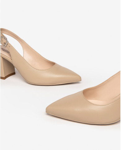 DECOLLETE' NEROGIARDINI DONNA IN PELLE LINO TACCO 7,5CM E409431D/453