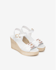 SANDALI CON TACCO NEROGIARDINI DONNA CILE BIANCO PU.MONOD.GELA E615980D8707