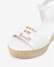 SANDALI CON TACCO NEROGIARDINI DONNA CILE BIANCO PU.MONOD.GELA E615980D8707