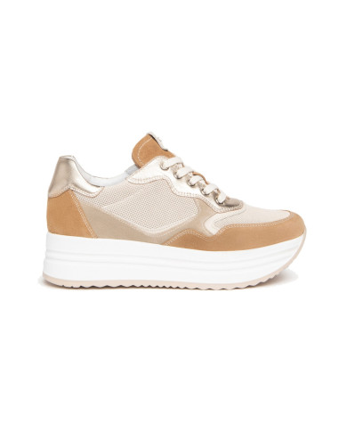SNEAKERS NEROGIARDINI DONNA VELOUR AMBRA 543 VELOUR YOGURT SAUVAGE IVORY E306375D/424