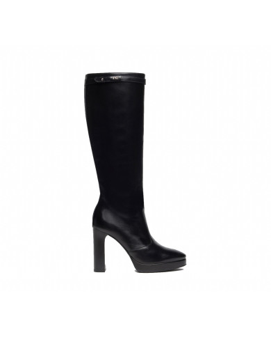 STIVALE CON TACCO NEROGIARDINI DONNA IN PELLE NERO TACCO 10.5 CM ZIP II308723DE/100