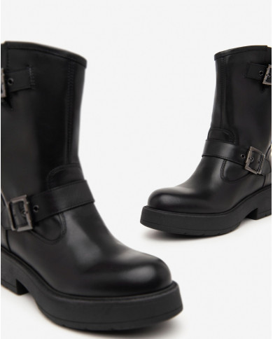 STIVALETTO NEROGIARDINI DONNA IN PELLE GUANTO NERO TR PULA I411980D/100