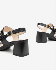 SANDALI CON TACCO NEROGIARDINI DONNA NAPPA PANDORA NERO TPU FEN NEROTACCO ,CM  E410241D/100