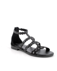 SANDALI IGI&CO DONNA IN PELLE SINTETICA NERO ZIP 5682700