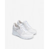 SNEAKERS NEROGIARDINI DONNA PELLE TESSUTO BIANCO E409880D/707