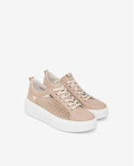 SNEAKERS NEROGIARDINI DONNA NAPPA PANDORA FEMME  T.PALLADIUM NET ROSA T.BRILL PLATINO E615292D/677