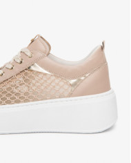 SNEAKERS NEROGIARDINI DONNA NAPPA PANDORA FEMME  T.PALLADIUM NET ROSA T.BRILL PLATINO E615292D/677