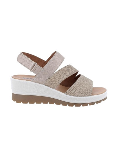 SANDALO CON ZEPPA IGI&CO DONNA BEIGE IRIDESCENTE 5667422