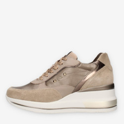 SNEAKERS CON ZEPPA NEROGIARDINI DONNA AROLD COL.ARGILLA BAGOYA BROWN TAMIGI COL.TORBA T.CROM I514130D/501