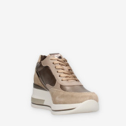 SNEAKERS CON ZEPPA NEROGIARDINI DONNA AROLD COL.ARGILLA BAGOYA BROWN TAMIGI COL.TORBA T.CROM I514130D/501