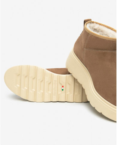 STIVALETTO NEROGIARDINI DONNA VELOUR MOU EVA GORGA PANNA  I514905D/442