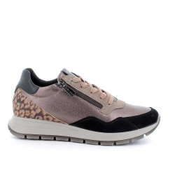 SNEAKERS DONNA BRONZO IN PELLE ZIP+LACCI 6672566