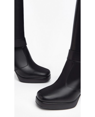 STIVALE CON TACCO NEROGIARDINI DONNA IN PELLE NERO TACCO 9CM I308930D/100