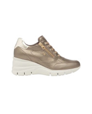 SNEAKERS CON ZEPPA NEROGIARDINI DONNA  BAGOYA BROWN T.BRILL PLATINO 6074 EVA AGOSTA I514121D/322