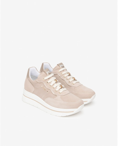SNEAKERS NEROGIARDINI DONNA VELOUR COL.FEMMEETOILE COL.SATURNT.BRILL COL.PLATINO E615200D/677
