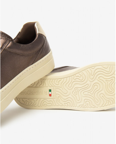 SNEAKERS  NEROGIARDINI DONNA OMEGA T.MORO T.GLITTER GR.TOP SAB ETOILE MIELE TR GENOVA I514191D/300