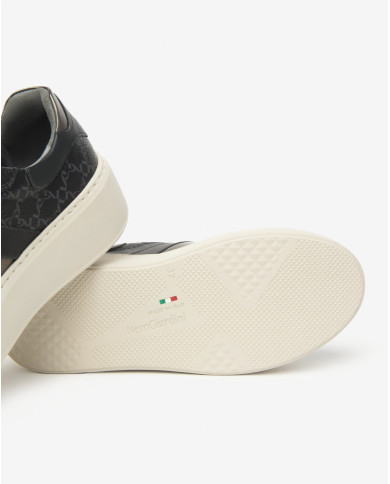 SNEAKERS  NEROGIARDINI DONNA GUANTO NERO T.GIOVE NERO/GRIGIO  T.BRILL ANTRACITE PU.GUATEM I514210D/100