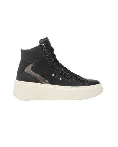SNEAKERS  NEROGIARDINI DONNA GUANTO NERO T.BRILL ANTRACITE PU.GUATEMALA I514213D/100