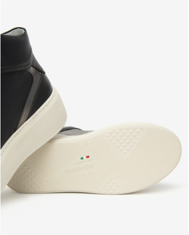 SNEAKERS  NEROGIARDINI DONNA GUANTO NERO T.BRILL ANTRACITE PU.GUATEMALA I514213D/100