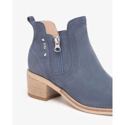 TRONCHETTO NEROGIARDINI DONNA VELOUR AVIO VELOUR AVIO TR BASILEA 828 NATURALE TACCO 4,5 CM E512701D/203