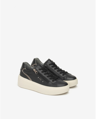 SNEAKERS  NEROGIARDINI DONNA GUANTO NERO T.BRILL ANTRACITE PU.GUATEMALA I514212D/100