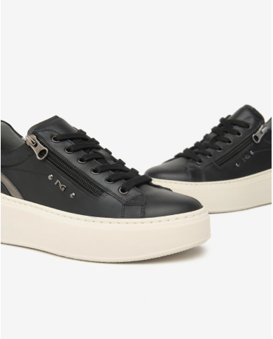SNEAKERS  NEROGIARDINI DONNA GUANTO NERO T.BRILL ANTRACITE PU.GUATEMALA I514212D/100