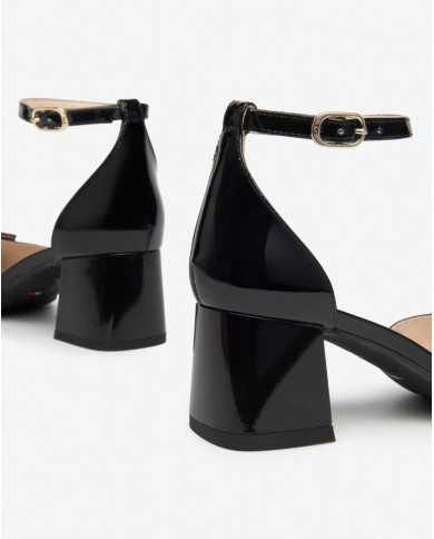 DECOLLETE' NEROGIARDINI DONNA PELLE NERO TACCO5,5CM E409480D/100