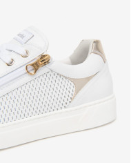 SNEAKERS NEROGIARDINI DONNA SKIPPER BIANCO SKIPPER BIANCO T.BRILL PLATINO TR MALAGA E615252D/707