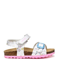 SANDALI GEOX PRIMI PASSI BAMBINA BABY   B S.CHALKI G.A - VER.SI+VER.SI WHITE B922RA 0FCHH C1000