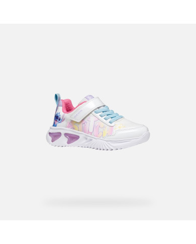 SNEAKERS GEOX BAMBINA JUNIOR J ASSISTER DISNEY STITCH WHITE/ULTICOLOR J65E9B 0AN02 C0653