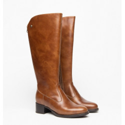 STIVALE CON TACCO NEROGIARDINI DONNA IN PELLE COLORE CUOIO I117561D/400