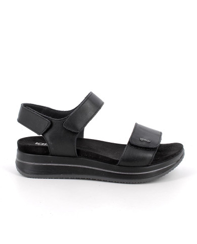 SANDALI CON ZEPPA IGI&CO DONNA NAPPA SOFT NERO  CON STRAP 1174855    