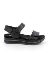 SANDALI CON ZEPPA IGI&CO DONNA NAPPA SOFT NERO  CON STRAP 1174855    
