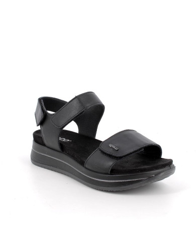 SANDALI CON ZEPPA IGI&CO DONNA NAPPA SOFT NERO  CON STRAP 1174855    