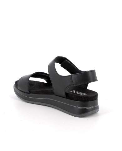 SANDALI CON ZEPPA IGI&CO DONNA NAPPA SOFT NERO  CON STRAP 1174855    