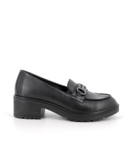 MOCASSINI IGI&CO DONNA IN PELLE NERO CON TACCO 4,5CM 6651300