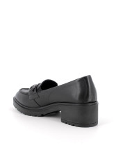 MOCASSINI IGI&CO DONNA IN PELLE NERO CON TACCO 4,5CM 6651300