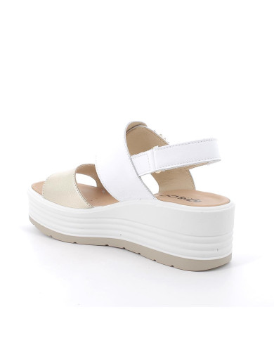 SANDALO CON ZEPPA IGI&CO DONNA  FIO.BO.OME/NAPP PLATINO/BIANCO 7667322