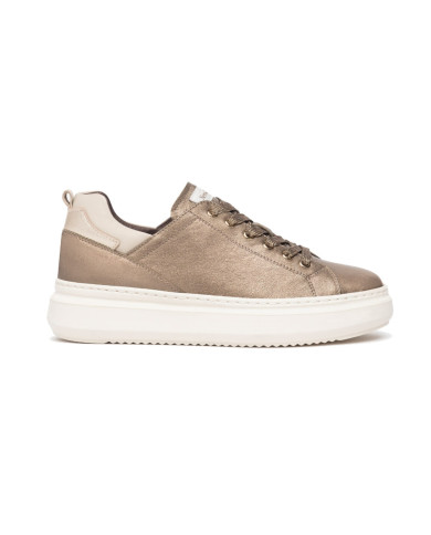 SNEAKERS NEROGIARDINI DONNA IN PELLE BROWN SAUVAGE IVORY BEIGE I317050D/322