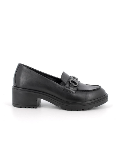 MOCASSINI IGI&CO DONNA IN PELLE NERO CON TACCO 4,5CM 6651300