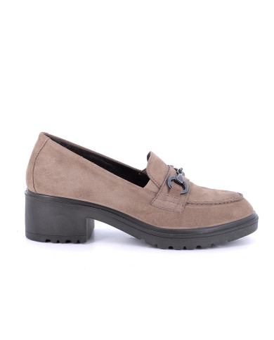 MOCASSINI IGI&CO DONNA IN PELLE FANGO CON TACCO 4,5CM 6651366