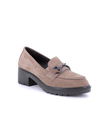 MOCASSINI IGI&CO DONNA IN PELLE FANGO CON TACCO 4,5CM 6651366