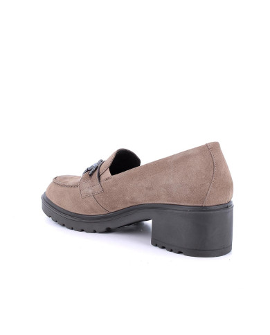 MOCASSINI IGI&CO DONNA IN PELLE FANGO CON TACCO 4,5CM 6651366