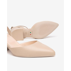 DECOLLETE' NEROGIARDINI DONNA NAPPA PANDORA LINO TPU TENNA NATURALE TACCO 5CM E512350D/453